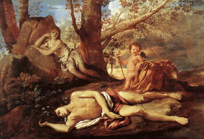 POUSSIN, Nicolas Echo and Narcissus